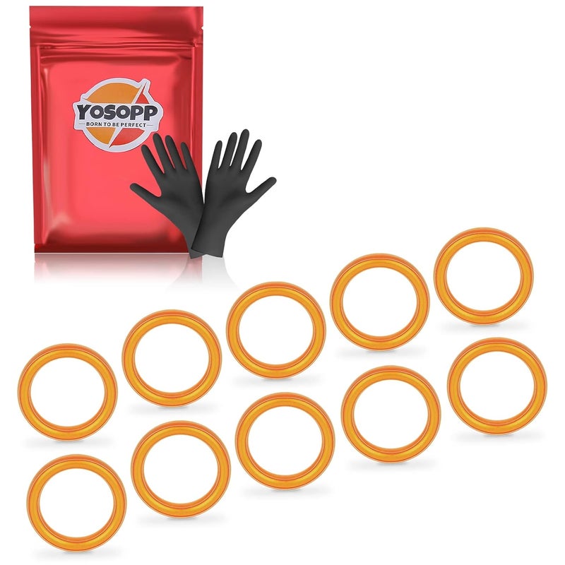 YOSOPP GY6 Exhaust Bronze Gasket for 50cc 70cc 90cc 110cc 125cc 150cc Scooters ATVs - GMB139 Engine Moped Quad 4 Wheeler Dune Buggy Go Karts Taotao Sunl Coolster Jonway Roketa Sandrail. - Image 1